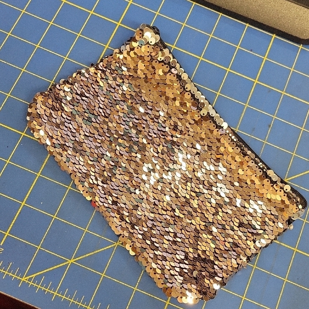 Sequin Gold Clutch